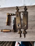 Vintage deurslot massief koper, Doe-het-zelf en Bouw, Hang- en Sluitwerk, Ophalen