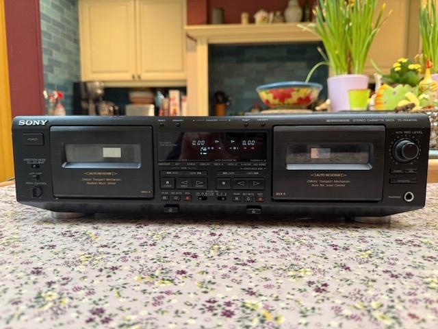 Sony TC-WE805S Cassettedeck, Audio, Tv en Foto, Cassettedecks, Dubbel, Sony, Auto-reverse, Tiptoetsen, High speed dubbing, Tape counter