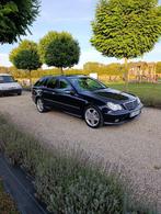 Mercedes c32 AMG, Auto's, Zwart, Blauw, Leder, Bedrijf