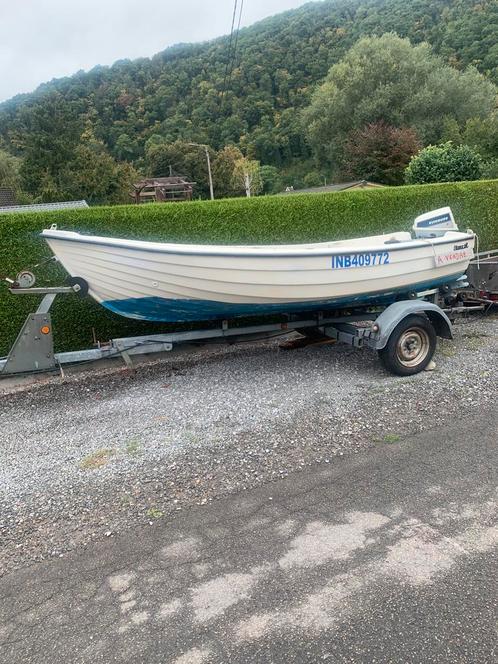 Barque riamar, Watersport en Boten, Vis- en Consoleboten, Gebruikt, Tot 10 pk, 3 tot 6 meter, Benzine, Buitenboordmotor, Polyester