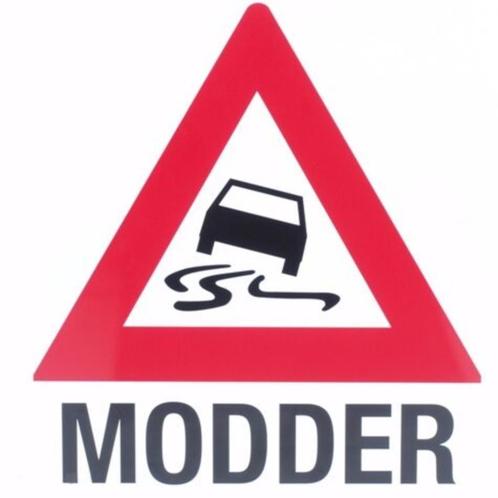Bord "slipgevaar/modder", Auto diversen, Overige Auto diversen, Verzenden