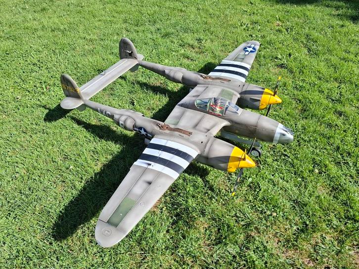 P-38 lightning - 1600mm, Hobby en Vrije tijd, Modelbouw | Radiografisch | Vliegtuigen, Zo goed als nieuw, Elektro, Ophalen