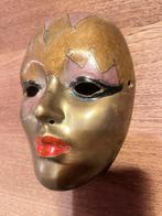 Decoratief Venetiaans Masker in Messing, Antiek en Kunst, Curiosa en Brocante, Ophalen of Verzenden