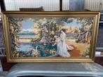 Vintage groot schilderij geborduurd, Antiek en Kunst, Ophalen