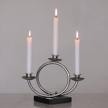 Chrome kandelaar Art Deco ca. 1935 beschikbaar voor biedingen