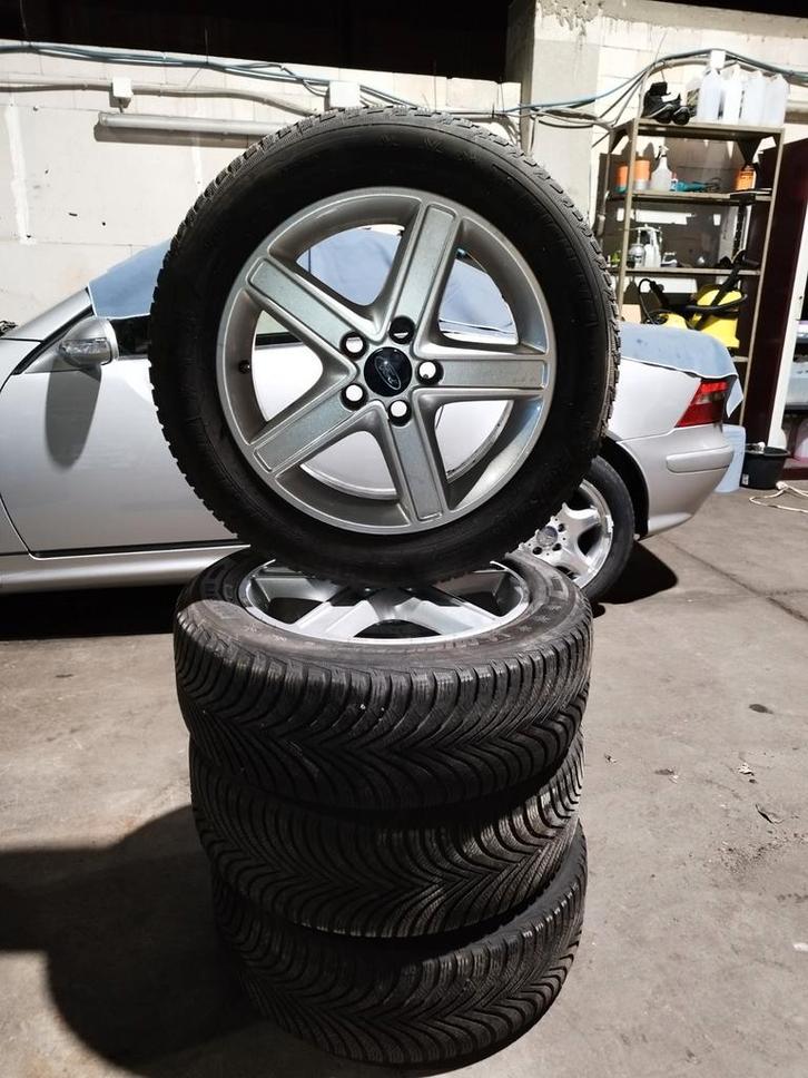 Jante alu ford  avec pneus hiver 205/55/16 91 H, Autos : Pièces & Accessoires, Pneus & Jantes, Pneu(s), Pneus hiver, 16 pouces