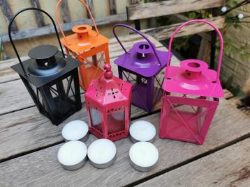 Mini theelicht lantaarn 5 stuks. Prijs voor de set.  disponible aux enchères