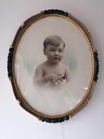 Portrait photo ancien enfant colorisé à la main années 30, Maison & Meubles, Accessoires pour la Maison | Autre, Enlèvement ou Envoi