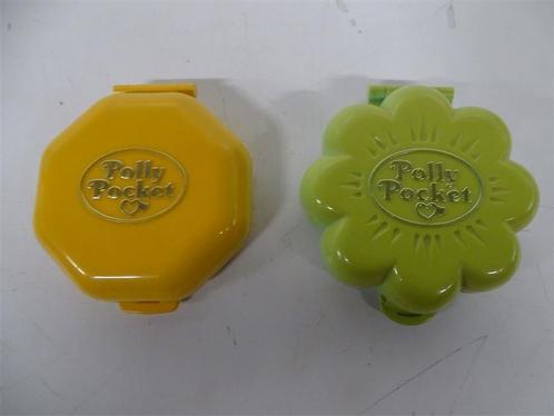 A6122. 2x Polly Pocket [Kapsalon + Bloemist], Kinderen en Baby's, Speelgoed | Overig, Gebruikt, Ophalen of Verzenden