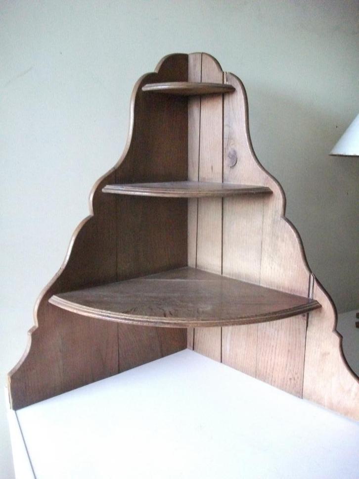 Brocante etagere in eik - opzetmodel - hoekmodel, Huis en Inrichting, Woonaccessoires | Etagères, Gebruikt, Ophalen of Verzenden