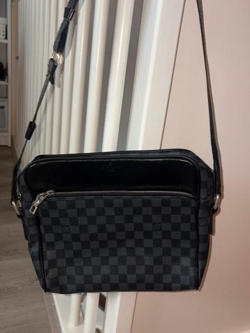 Sac à cou/bandoulière pour homme noir et gris, Autres marques, Cuir, Comme neuf, Noir