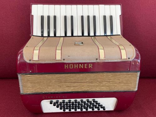 Kleine duitse Hohner Starlet accordeon . 40 bas . 2,9 kilo ., Muziek en Instrumenten, Accordeons, Gebruikt, Toetsaccordeon, 48-bas