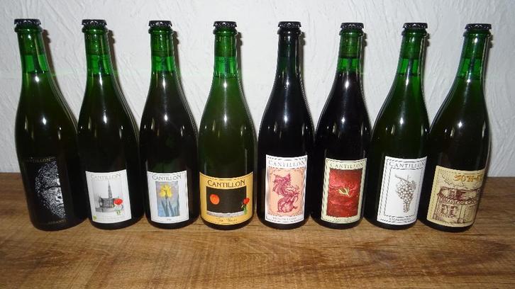 Gueuze Cantillon 8 bouteilles serie limitée, Collections, Marques de bière, Neuf, Bouteille(s), Autres marques, Enlèvement ou Envoi