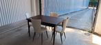 Prachtige vintage eettafel set Deens en Frans, Ophalen of Verzenden, Zo goed als nieuw, Teakhout