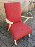 Paire de fauteuils vintage rouge, Maison & Meubles, Fauteuils, Vintage, Comme neuf, Enlèvement, 50 à 75 cm
