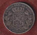 5 frank zilver 900/1000 Leopold II  1869, Postzegels en Munten, Munten | België, Zilver, Ophalen of Verzenden, Losse munt, Zilver