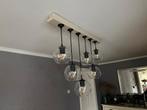 6 delige hanglamp / luster glazen bollen., Enlèvement, Utilisé, Verre, Landelijk