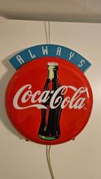 Coca Cola Verlichting Wandbord jaren '80, Verzamelen, Ophalen, Gebruikt, Reclamebord