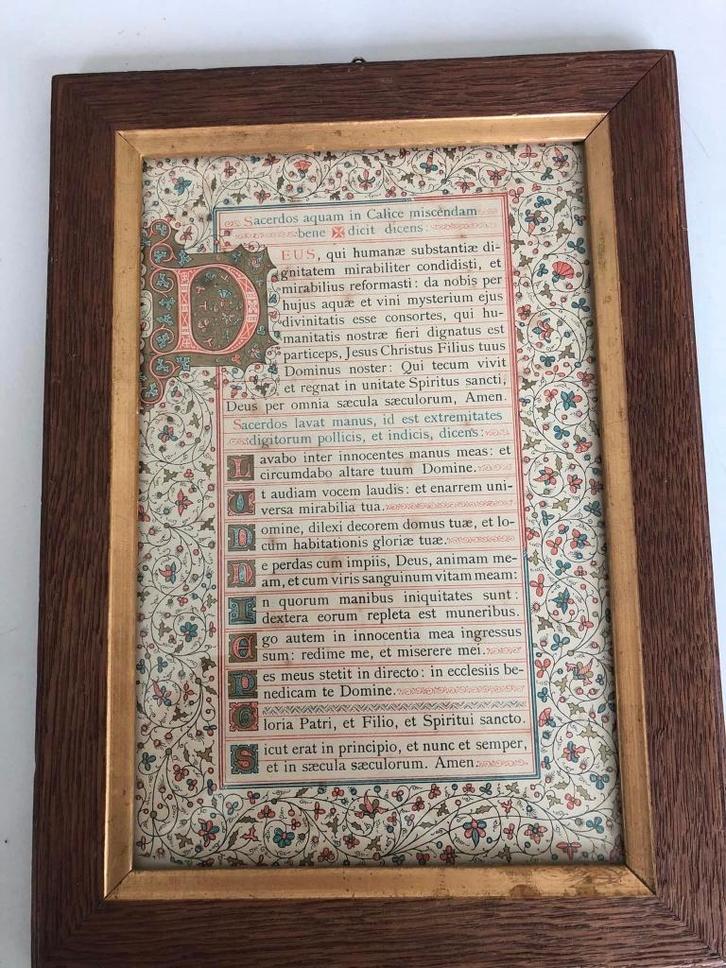 canonbord in Latijn, Antiek en Kunst, Kunst | Schilderijen | Klassiek, Ophalen of Verzenden