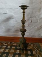 zware koperen kandelaar met mogelijkheid om een staande lamp, Antiek en Kunst, Ophalen