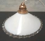 Antieke hanglamp van gekartelde glazen, Antiek en Kunst, Ophalen of Verzenden