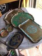 Lot van 4 Florentijnse dienbladen en 6 onderleggers, Antiek en Kunst, Curiosa en Brocante, Ophalen