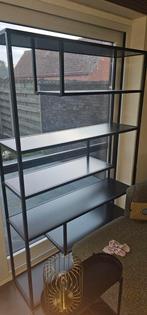Industrieel rek, wandkast, metaal, zwart. 180l x120b x36d, Huis en Inrichting, Ophalen, Zo goed als nieuw