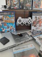 PS2 console + toebehoren + games, Enlèvement, Avec jeux, Utilisé, Argent