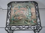 2 salontafels uit smeedwerk met keramische tegels, Huis en Inrichting, Ophalen, Gebruikt, Vierkant, Minder dan 50 cm