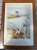 Mooie tekening /schilderij van de jacht, Antiek en Kunst, Ophalen