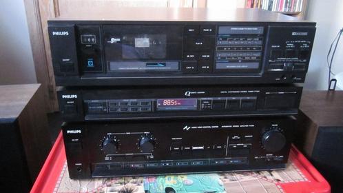 Amplificateur Philips FA568, tuner FT585, cassette FC561, TV, Hi-fi & Vidéo, Chaîne Hi-fi, Comme neuf, Deck cassettes ou Lecteur-enregistreur de cassettes