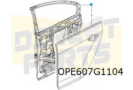 Opel Insignia B (6/17-)  Achterportier Rechts (te spuiten) O, Auto-onderdelen, Carrosserie, Deur, Opel, Nieuw, Ophalen of Verzenden