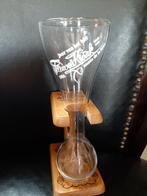 Kwak glas in houten standaard 1986, Gebruikt, Ophalen of Verzenden