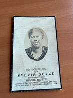 Rouwkaart S. Duyck  Beernem 1873 + Detroit 1929, Collections, Images pieuses & Faire-part, Carte de condoléances, Enlèvement ou Envoi
