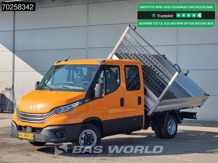 Iveco Daily 35C21 3-Zijdige Kipper Dubbel Cabine 210PK 3.0L, Auto's, Bestelwagens en Lichte vracht, Bedrijf, Te koop, Achteruitrijcamera