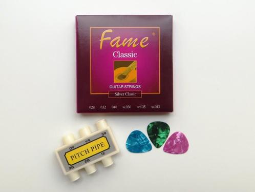 Set voor akoestische gitaar - Snaren + Stemfluit + Plectrums, Muziek en Instrumenten, Instrumenten | Toebehoren, Nieuw, Akoestische gitaar