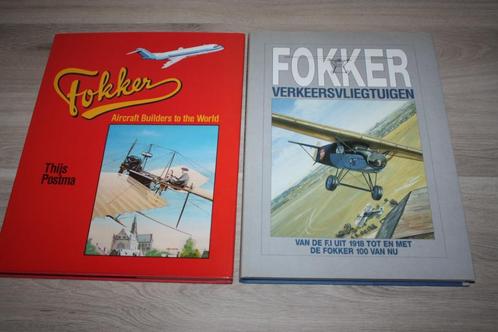 2 x boek met stofwikkel , Fokker Engels en Nederlandse tekst, Boeken, Vervoer en Transport, Zo goed als nieuw, Vliegtuig, Ophalen of Verzenden