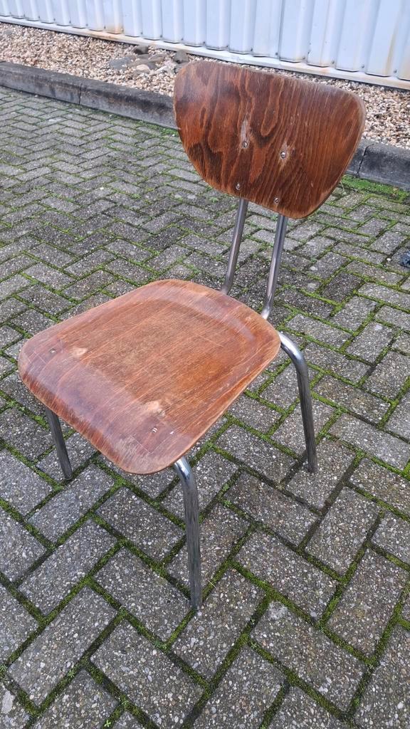 12 vintage school industriële stapel stoelen retro lot set!, Antiquités & Art, Antiquités | Meubles | Chaises & Canapés, Enlèvement ou Envoi