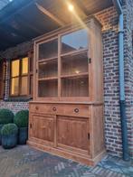 Vitrine/meuble buffet en teck LIVRAISON GRATUITE, Teck, Avec tablette(s), 150 à 200 cm, Comme neuf