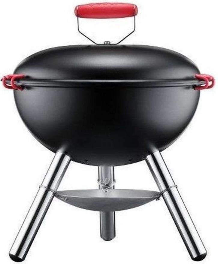 Bodum Fyrkat Picnic Houtskoolbarbecue - Ø 39 cm - Zwart, Tuin en Terras, Houtskoolbarbecues, Zo goed als nieuw, Met accessoires