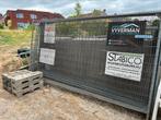 Werfhekkens + voetblokken L: 3,50m x H:2m, Tuin en Terras, Tuinhekken en Hekwerk, Ophalen, Gebruikt, IJzer, Overige typen