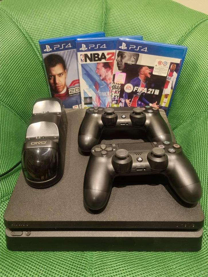 Playstation 4 + controllers + 3 spelletjes, Consoles de jeu & Jeux vidéo, Consoles de jeu | Sony PlayStation 4, Slim, Enlèvement