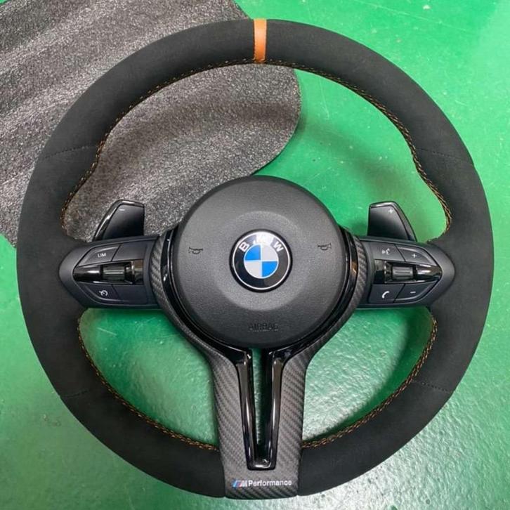 Bmw M sport stuur compleet blauw alcantara leer, Auto-onderdelen, Besturing, BMW, Nieuw, Ophalen of Verzenden