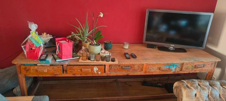 Kloostertafel schooltafel, Antiek en Kunst, Antiek | Meubels | Tafels, Ophalen