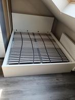 Bed met lattenbodem 160 x 200, Huis en Inrichting, Ophalen, Wit, Tweepersoons, Zo goed als nieuw