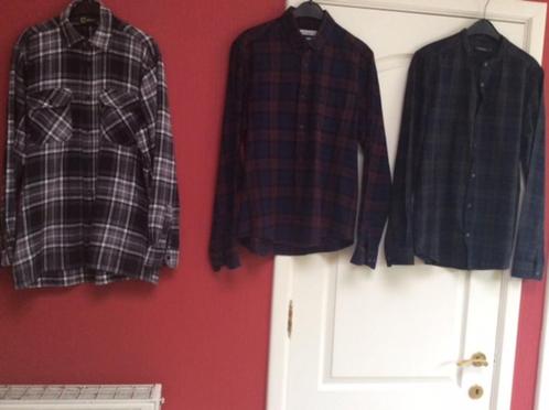 Te koop 3 geruite flanelle  hemden maat M, Kleding | Heren, Overhemden, Gedragen, Ophalen of Verzenden