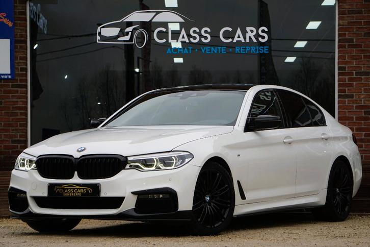 BMW 5.25d PACK-M COCKPIT NAVI-CAM HARMAN, Auto's, BMW, Bedrijf, 5 Reeks, Diesel, Euro 6, Berline, 5 deurs, Automaat, Wit, Zwart