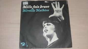 Disque vinyl 45 tours Mireille Mathieu ‎ Mille Fois Bravo