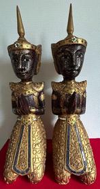 Zeldzaam paar houten Temple Grand Guards, Ophalen of Verzenden