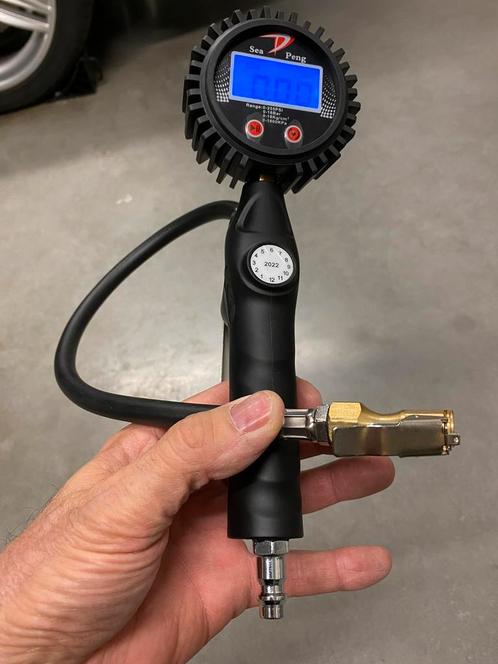 Professionele digitale bandenspanningsmeter met led display, Fietsen en Brommers, Fietsonderdelen, Nieuw, Ophalen of Verzenden